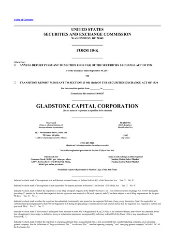 Thumbnail Gladstone Capital Corporation 10-K Annual Report 