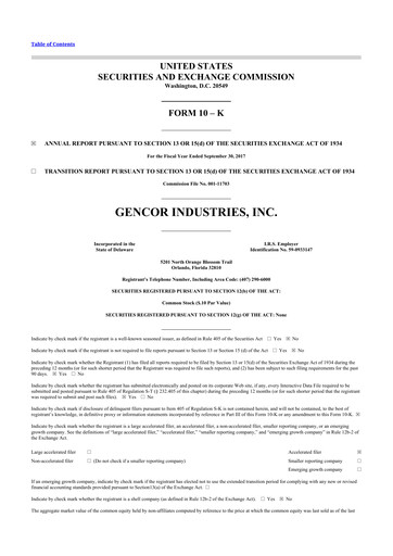 Thumbnail Gencor Industries
 10-K Annual Report 2017