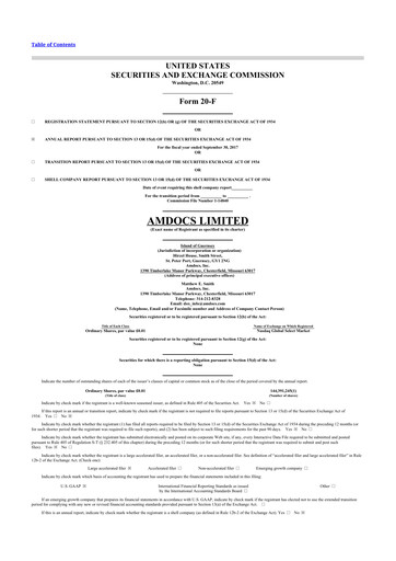 Thumbnail Amdocs 20-F Annual Report 2017