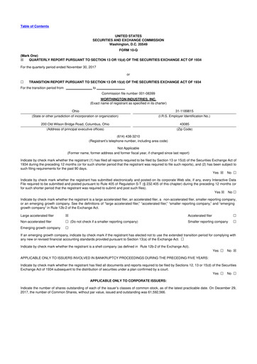 Miniature Worthington Enterprises 10-Q Rapport trimestriel 2018 