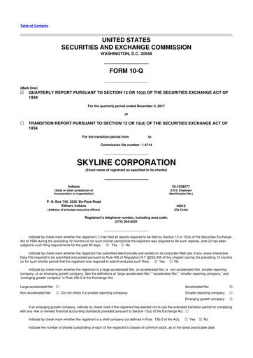 Thumbnail Champion Homes 10-Q Quarterly Report FY2018 