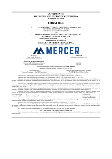 Thumbnail Mercer International 10-K Annual Report 2017