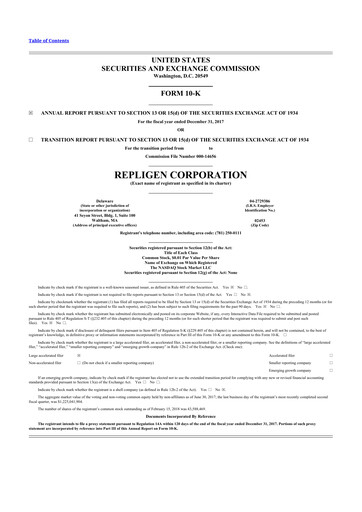 Thumbnail Repligen
 10-K Annual Report 2017