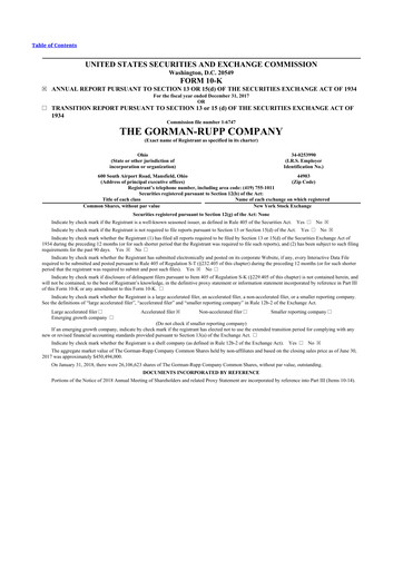 Thumbnail Gorman-Rupp 10-K Annual Report 2017