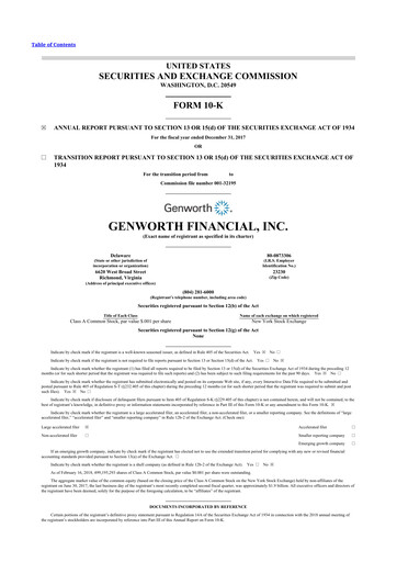 Thumbnail Genworth Financial
 10-K Annual Report 2017