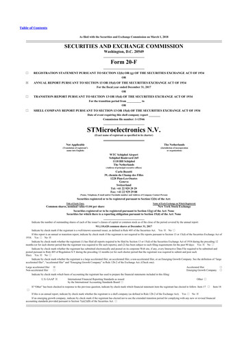 Thumbnail STMicroelectronics 20-F Annual Report 2017