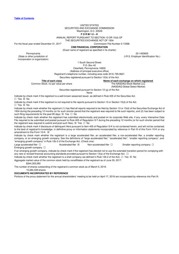 Thumbnail CNB Financial Corp 10-K Annual Report 2017