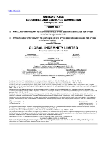 Thumbnail Global Indemnity 10-K Annual Report 2017