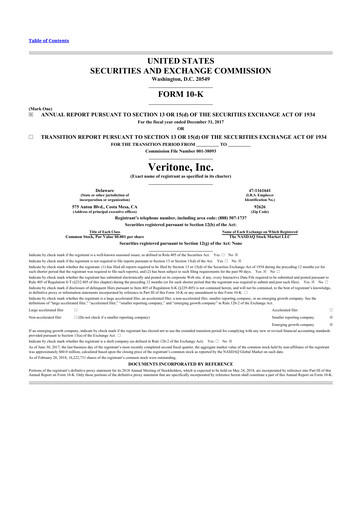 Thumbnail Veritone 10-K Annual Report 2017