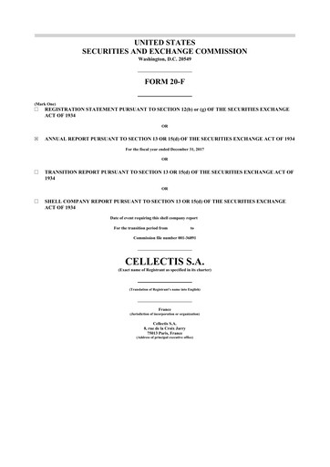 Vorschaubild Cellectis 20-F Jahresbericht 2017