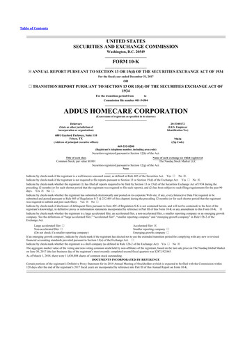 Thumbnail 
Addus HomeCare 10-K Annual Report 2017