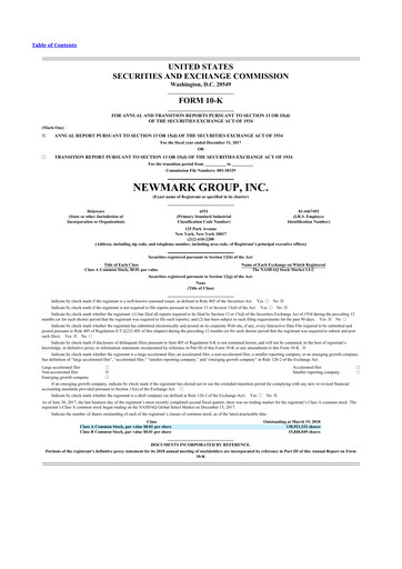 Thumbnail Newmark 10-K Annual Report 