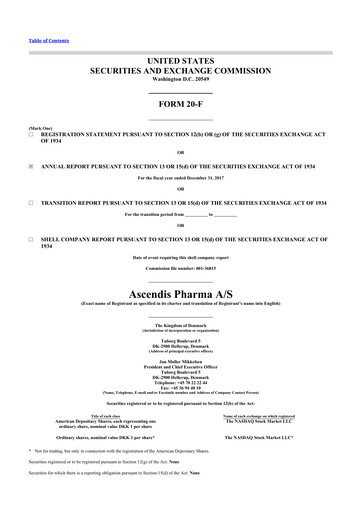 Thumbnail Ascendis Pharma
 20-F Annual Report 2017