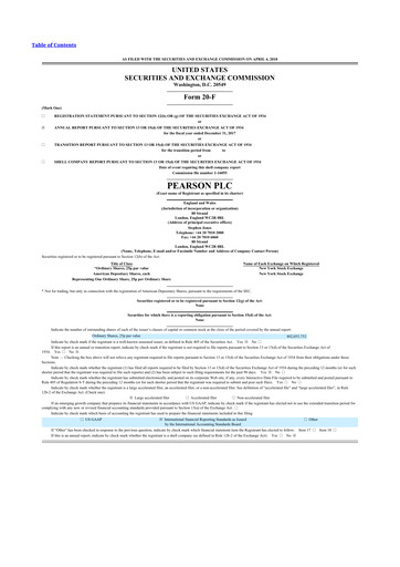 Thumbnail Pearson 20-F Annual Report 2017