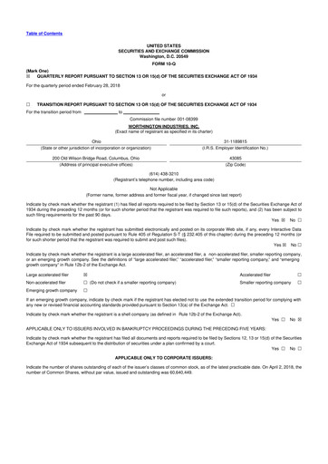 Miniature Worthington Enterprises 10-Q Rapport trimestriel 2018 