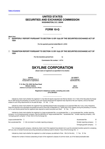 Thumbnail Champion Homes 10-Q Quarterly Report FY2018 