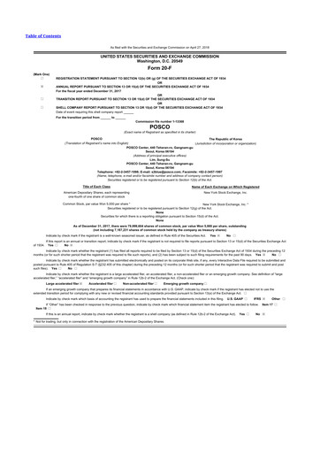 Thumbnail POSCO 20-F Annual Report 2017