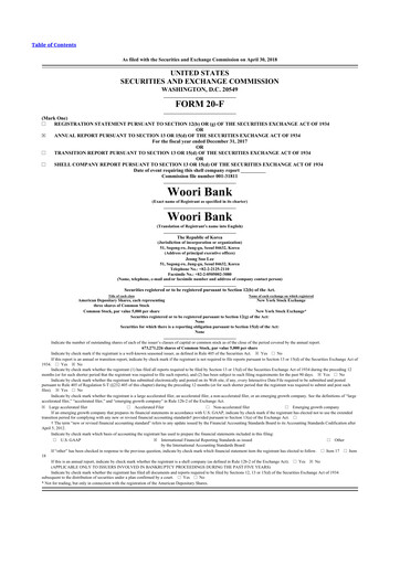 Thumbnail Woori Financial Group 20-F Annual Report 2017