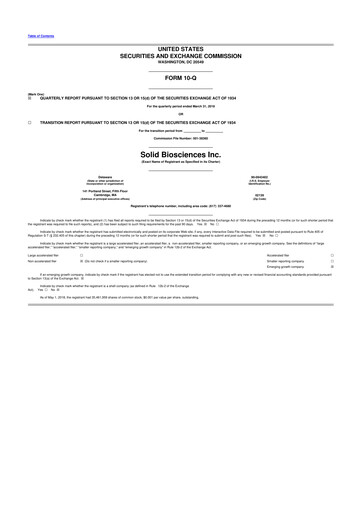 Thumbnail Solid Biosciences
 10-Q Quarterly Report FY 