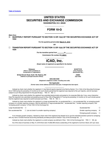Thumbnail iCAD 10-Q Quarterly Report FY2018 