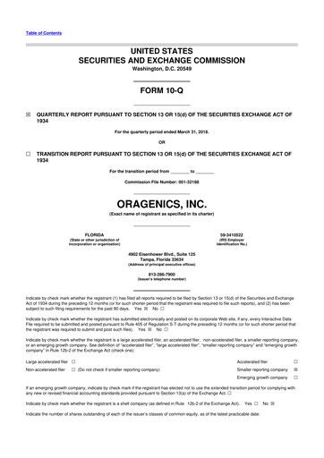 Thumbnail Oragenics 10-Q Quarterly Report FY2018 