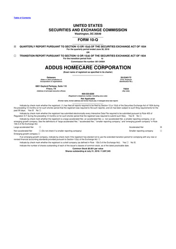 Thumbnail 
Addus HomeCare 10-Q Quarterly Report FY2018 