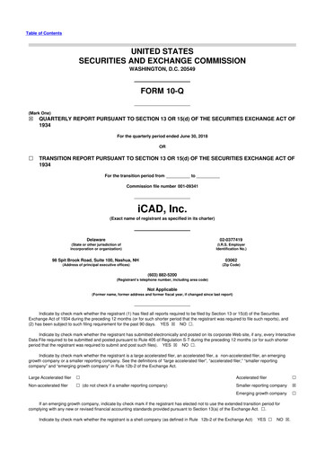 Thumbnail iCAD 10-Q Quarterly Report FY2018 