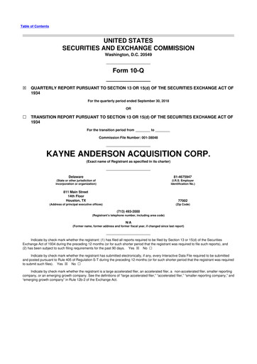 Vorschaubild Kinetik 10-Q Quartalsbericht 2018 