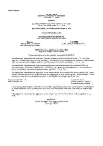 Thumbnail Flagstar Bank 10-Q Quarterly Report FY2018 