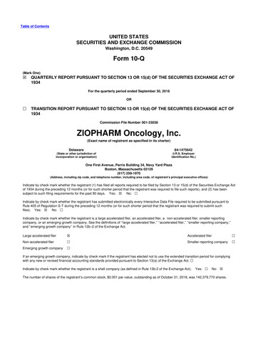 Thumbnail Alaunos Therapeutics 10-Q Quarterly Report FY2018 