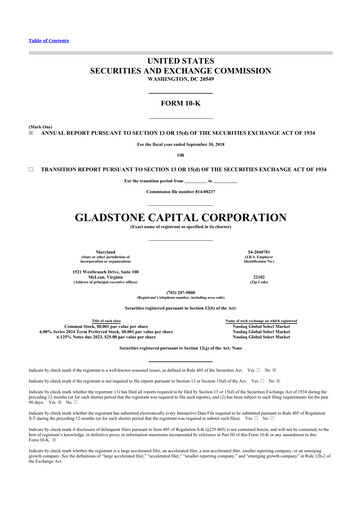 Thumbnail Gladstone Capital Corporation 10-K Annual Report 