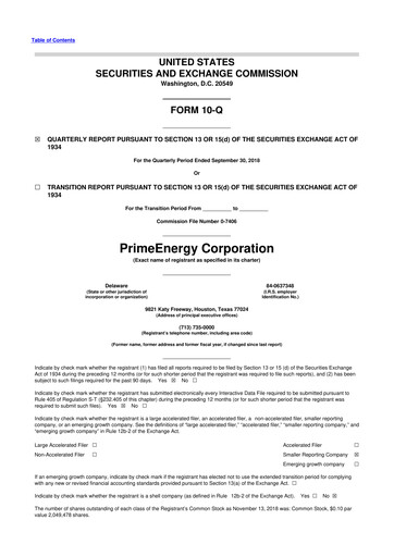 Thumbnail PrimeEnergy Resources 10-Q Quarterly Report FY2018 