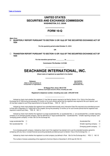 Thumbnail SeaChange International 10-Q Quarterly Report FY2019 