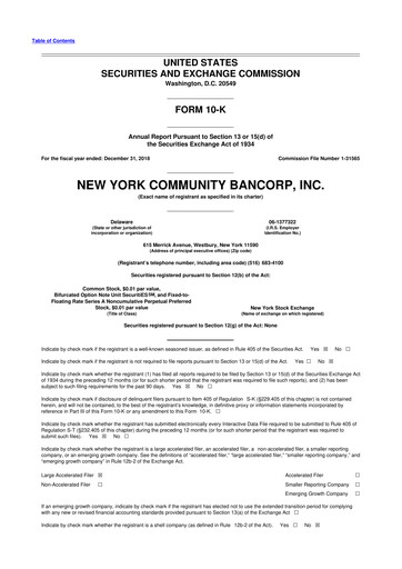 Thumbnail Flagstar Bank 10-K Annual Report 2018