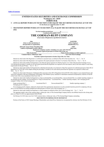 Thumbnail Gorman-Rupp 10-K Annual Report 2018