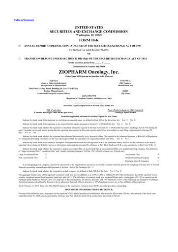 Vorschaubild Alaunos Therapeutics 10-K Jahresbericht 2018