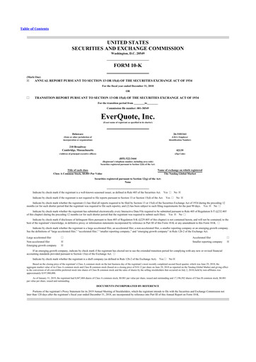 Thumbnail EverQuote 10-K Annual Report 2018