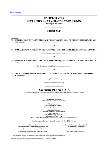Thumbnail Ascendis Pharma
 20-F Annual Report 2018
