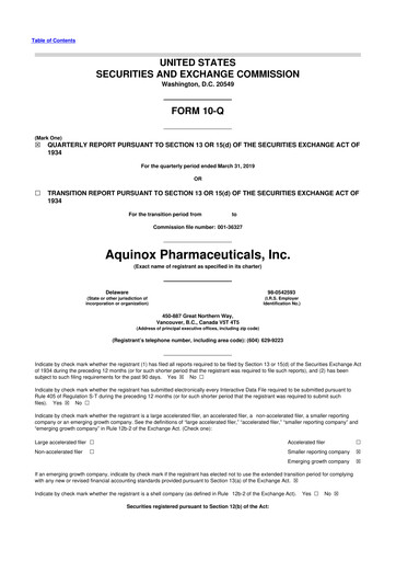 Miniature Neurogene 10-Q Rapport trimestriel 2019 