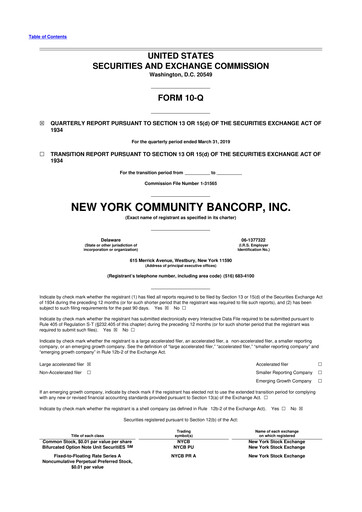 Thumbnail Flagstar Bank 10-Q Quarterly Report FY2019 