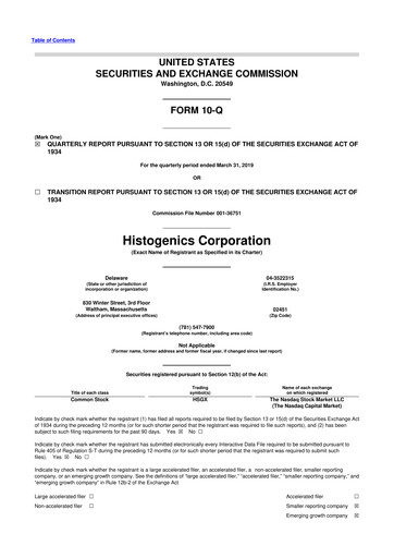 Vorschaubild Ocugen 10-Q Quartalsbericht 2019 