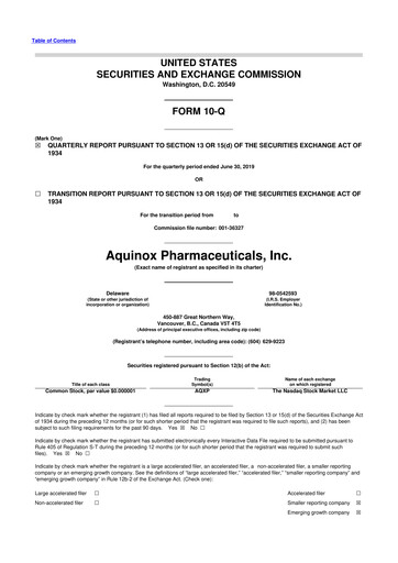Miniature Neurogene 10-Q Rapport trimestriel 2019 