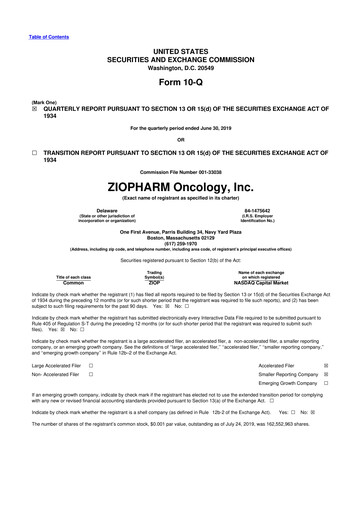 Thumbnail Alaunos Therapeutics 10-Q Quarterly Report FY2019 