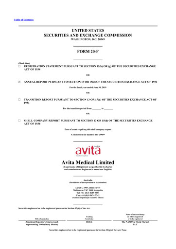 Thumbnail AVITA Medical
 20-F Annual Report 