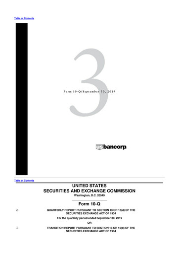 Thumbnail U.S. Bancorp 10-Q Quarterly Report FY2019 