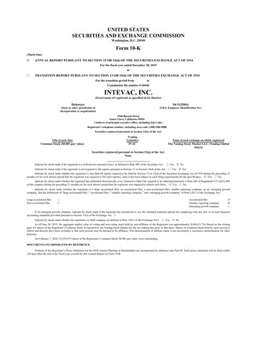 Thumbnail Intevac
 10-K Annual Report 2019