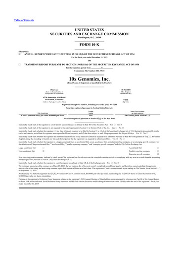 Thumbnail 10x Genomics
 10-K Annual Report 2019