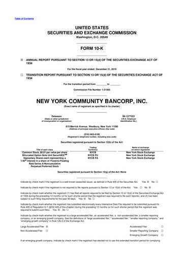 Thumbnail Flagstar Bank 10-K Annual Report 2019