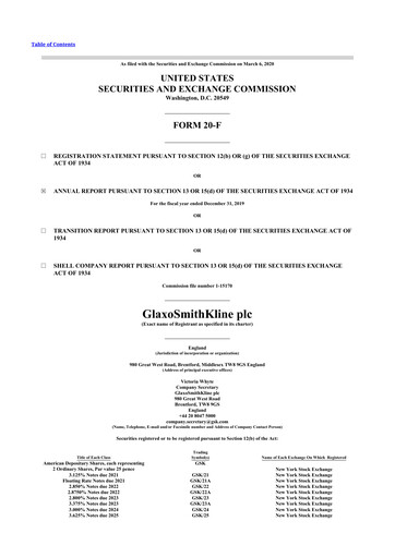 Thumbnail GSK plc 20-F Annual Report 2019