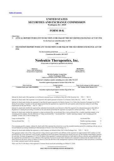 Thumbnail Neurogene 10-K Annual Report 2019